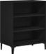 vidaXL Dressoir Zwart Eiken 57 x 35 x 70 cm Bewerkt Hout