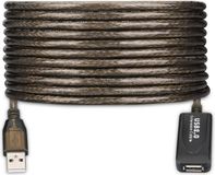 Ewent EW1024 USB-kabel 25 m USB 2.0 USB A Zwart
