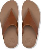 FitFlop Lulu Leather Toepost Dames Slippers - Light Tan