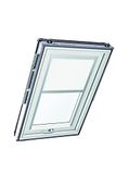 Origineel Roto Origineel Rolgordijn Exclusiv ZRE - Geleiderail Zilver - Daglichtrolgordijn Voor Roto Dakvensters Serie Designo R6/R8, i8 en Classic 64/84 - Maat 094/098 | 09/09 - Kleur Stof Wit