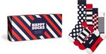 Happy Socks 4-Pack Classic Navy Gift Set Katoen Sokken Unisex Marineblauw 41-46