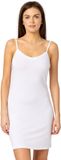 Merry Style Dames Onderjurk - Nachthemd - kort - V-neck - verstelbare Spaghetti bandjes - Viscose - Wit - L