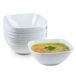 Plasticforte Bols à soupe - 6x - carré - blanc - 13 x 7 cm - plastique