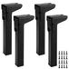 Pieds de table pliables 20 cm - Pieds de table en métal - Noir - 4 pièces - Robuste - Fer de haute qualité - Pieds de table pliants