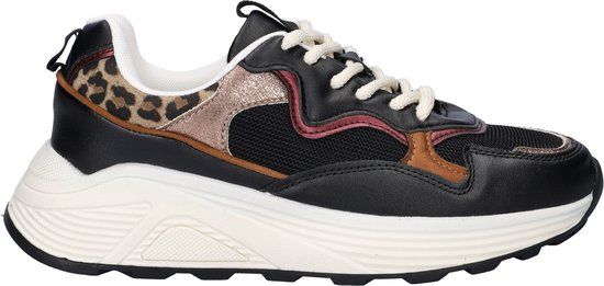 Nelson dames sneaker - Zwart multi - Maat 39