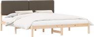 vidaXL Bedframe met Gevoerde Hoofdbord Taupe 180 x 200 cm