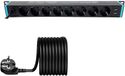 Infitronic set van 2 - Inch stekkerdoos stroomverdeler racklamp 8-voudig 1 HE