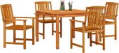 Syfax Bruin Massief Acaciahout Tuin eettafelset 5 st