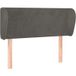Tête De Lit Velours Gris 93x23x78/88 Cm