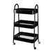 Well Home Keukenwagen, zwart, met 3 manden en wielen, hoogte 79,5 cm