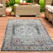 Tapis Oriental Design Extérieur 120x170cm Gris