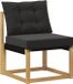 vidaXL - Buiten - Midden - Sofa - Massief - acaciahout - en - Textilene-stof - Wit