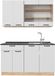 Vicco Fame-Line Cuisine une personne – 140 cm, WB anthracite blanc style champêtre