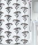 Spirella Naturesign Douchegordijn Polyester Zwart, Wit