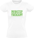 Sol's Dubstep is my therapy Dames T-shirt - 4XL - Wit