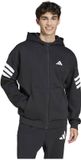 Adidas Future Icons 3 Stripes Sweatshirt Met Rits Zwart XL