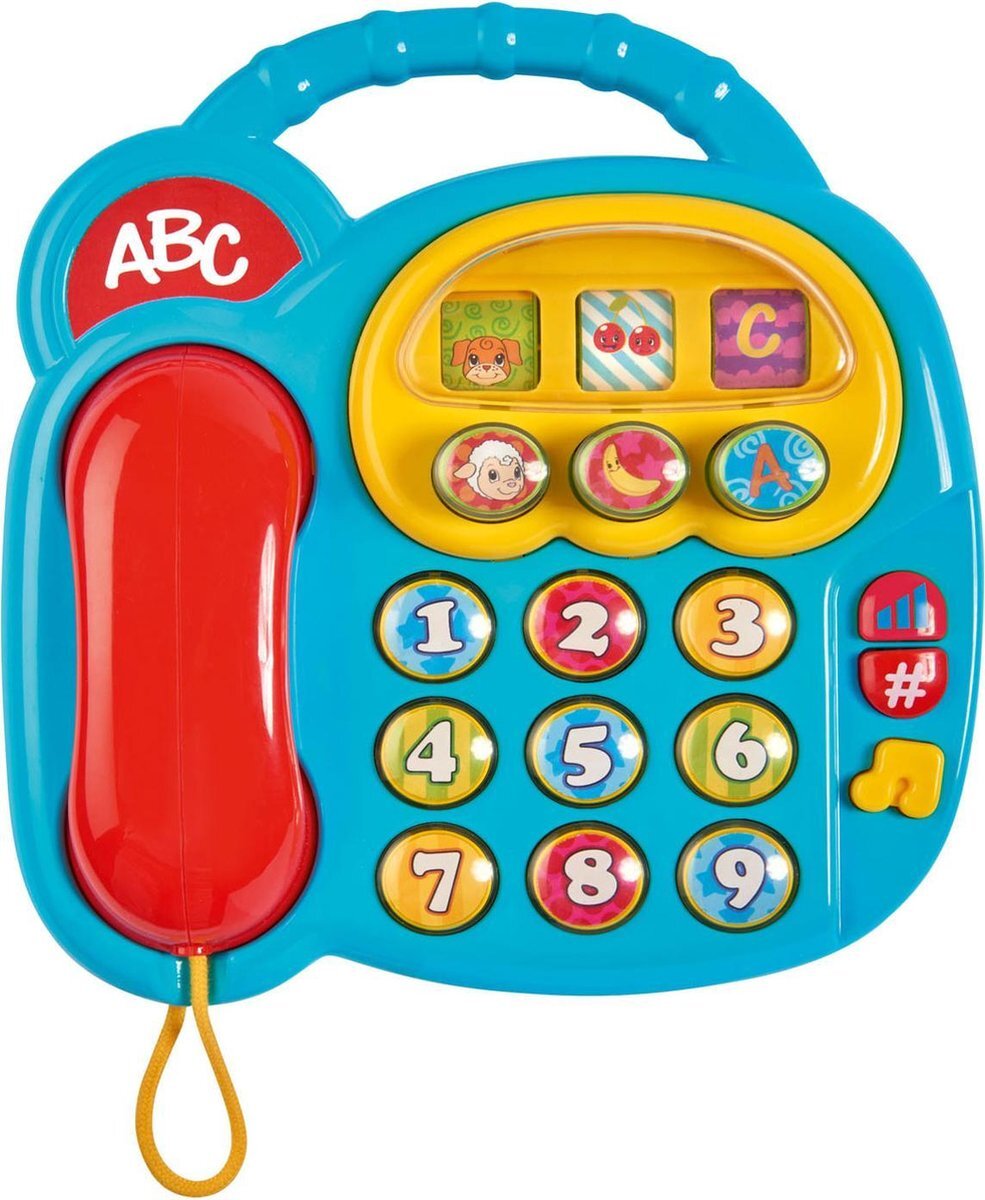 Abc 104010016 ABC Kleurrijk telefoon/met verschillende geluiden/draaibeelddisplay/20 cm