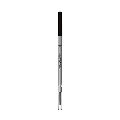 L'Oréal Brow Artist Skinny Definer 109 Ebony, extra fijne wenkbrauwstift met borstel voor nauwkeurig vullen en definiëren van wenkbrauwen, 1 stuk