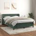 Maison Exclusive - Sommier à lattes de lit et matelas vert foncé 140x200cm velours