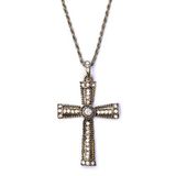Bristol Novelty BA921 kruis halsketting met juwelen