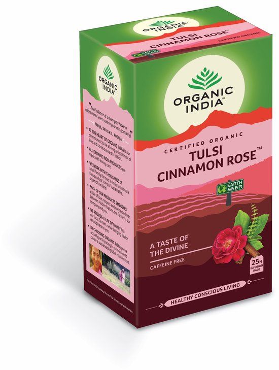 Organic India Biologische Tulsi Cinnamon Rose Thee