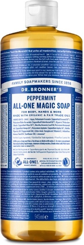 dr bronners Magic pure castile soap pepermunt 945 ML