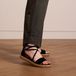 No Stress Dames Zwarte Suède Sandalen met Bandjes - Maat 36