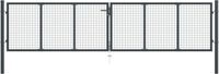 vidaXL Tuinhek van gaas gegalvaniseerd staal 400x125 cm grijs