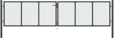 vidaXL Tuinhek van gaas gegalvaniseerd staal 400x125 cm grijs