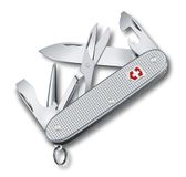 Victorinox Taschenmesser Pioneer X Alox (9 Funktionen, Klinge, Schere, Dosenöffner, Kapselheber) silber