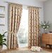 Curtina - Juliette - Paar Potlood Plooi Gordijnen - 90" Breedte x 72" Drop (229 x 183cm) in Naturel & Rood