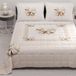 PETTI Artigiani Italiani - Zomersprei voor eenpersoonsbed, 170 x 260 cm, 100 g/m², omkeerbaar, voor eenpersoonsbed, lentebed, licht dekbed, strik, beige, 100% Made in Italy