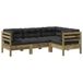 VidaXL 3299418 Tuinmeuberset Antraciet Grenenhout