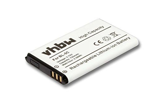 VHBW Li-Ion batterij 700mAh (3,7V) compatibel met mobiele telefoon smartphone telefoon Amplicomms, Audioline, Auro, DeTeWe, Auro, AEG, Doro, Hagenuk, Maxcom, MyPhone, Olympia