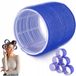 Poniks Dikke Grote Haarrollers - Zelf-Hangend Klittenband - 76mm, 6 stuks XXXL - Blauw