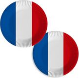 Merkloos / Sans marque Koopman International Gebaksbordjes vlag Nederland - 20x st - D23 cm - karton - Holland bordjes - Koningsdag/Bevrijdingsdag
