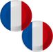 Merkloos / Sans marque Koopman International Gebaksbordjes vlag Nederland - 20x st - D23 cm - karton - Holland bordjes - Koningsdag/Bevrijdingsdag