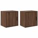 vidaXL Armoires de garage - Set de 2 - Panneaux de particules - Chêne brun