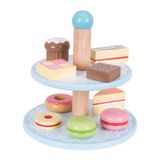 Bigjigs Toys houten etagere met taartjes