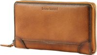 bruno banani Leren Portemonnee Zip Around Wallet Cognac Bruine