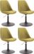 CLP Maverick Set van 4 Eetkamerstoelen - Stof groen zwart