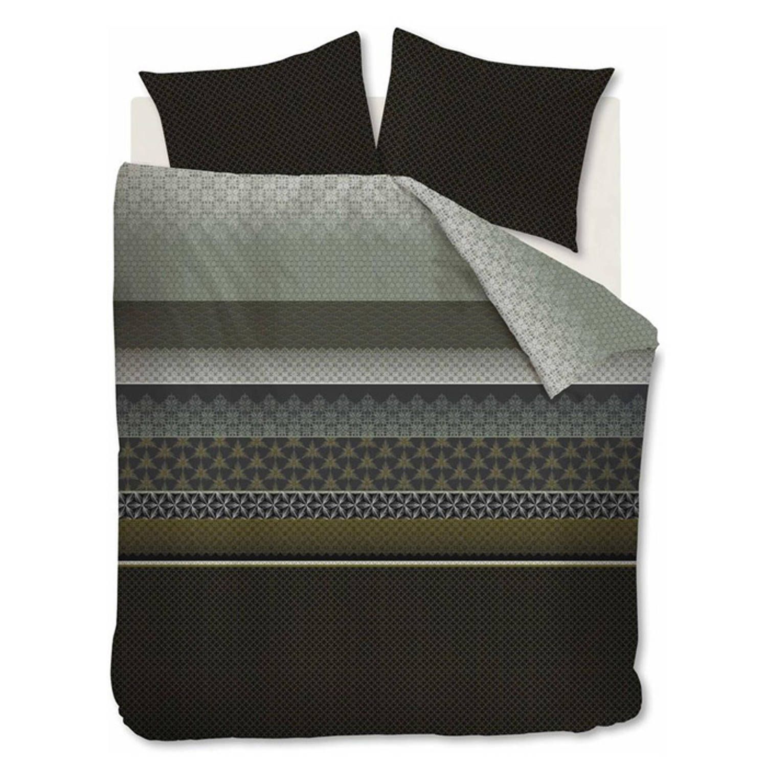 Beddinghouse dekbedovertrek densley - groen - lits-jumeaux 240x200/220 cm