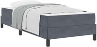 vidaXL Boxspringbed met matras, donkergrijs, 80 x 210 cm, stof