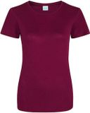 Just Cool Dames sportshirt met korte mouwen 'Cool T' Burgundy - XS