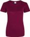 Just Cool Dames sportshirt met korte mouwen 'Cool T' Burgundy - XS