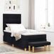 Maison Exclusive - Boxspring avec matelas et tête de lit, noir, 80 x 200 cm, textile