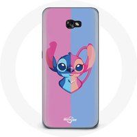Maniacase Hoesje voor Samsung Galaxy A8 2016 Stitch en engel blauw roze