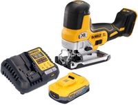DeWalt DCS 335 H1 accu-decoupeerzaag 18 V 135 mm borstelloos + 1x Powerstack-accu 5,0 Ah + oplader