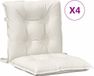 vidaXL Stoelkussens - 4 stuks - Lage rug - 100x50x7 cm - Stof - Gemêleerd - Crème