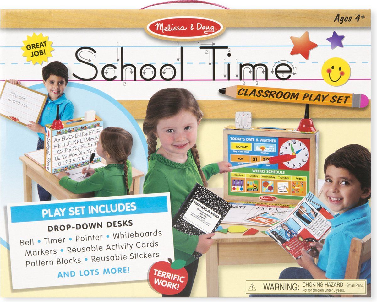 Melissa & Doug School Time! Classroom Play Set - Multi